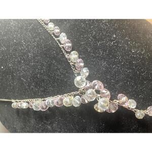 Vintage Dangling Crystal Y Shaped Necklace